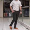 شلوار بزیاق دوبرکش سبز استایل اسلیم ساده 5